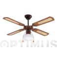 VENTILADOR DE TECHO 4 ASPAS MDF 3VELOCIDADES 55W Ø 105 QF+ .